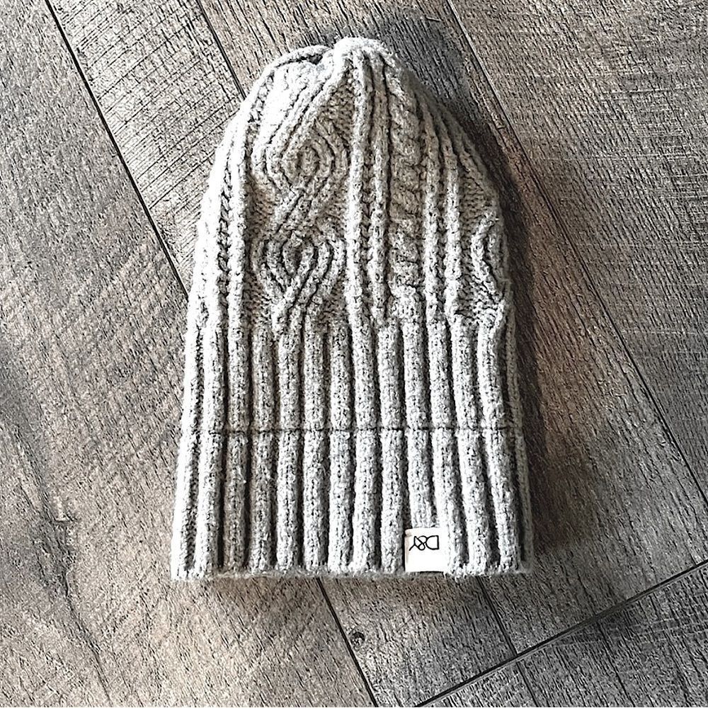 David & Young Gray Knit Hat. One Size.